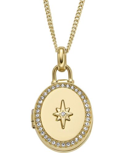 Fossil Jf04735710 Jewellery Gold Stainless Steel Necklace - Metallic