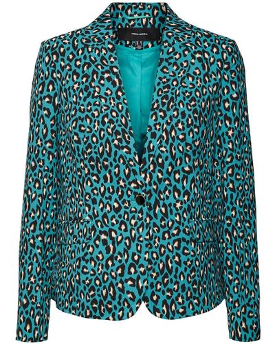 Vero Moda Blazer Monopetto Fantasia Leopardata - Verde