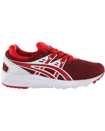 Asics Gel-kayano Evo Lace Up S Trainers Running Shoes Red H6z4n 2525 B27b