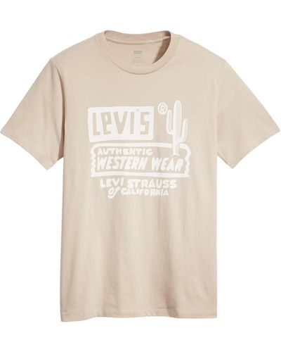 Levi's Graphic Crewneck Tee Whites - Naturel