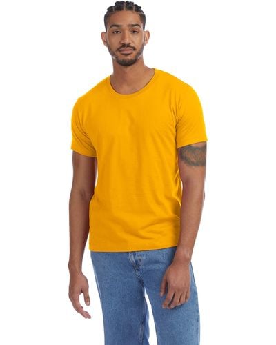 Alternative Apparel T, Cool Blank Cotton Shirt, Short Sleeve Go-to Tee, Stay Gold, Large - Orange