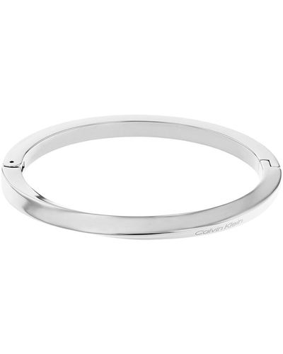 Calvin Klein Jonc pour Collection Twisted Ring en Acier Inoxidable - 35000312 - Noir