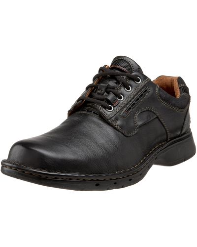 Clarks Unstructured Un.bend Casual Oxford,black,11 Xw Us