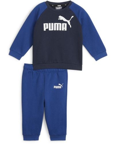 PUMA Minicats Ess Raglan Jogger FL Survêtement - Bleu