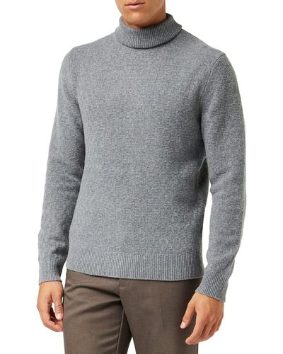 Hackett H Stitch Roll Neck Pullover Sweater - Grau