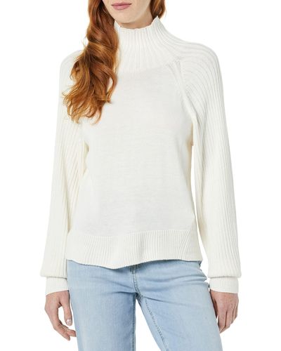 Amazon Essentials Ultra-soft Oversized Cropped Cocoon Sweater - White