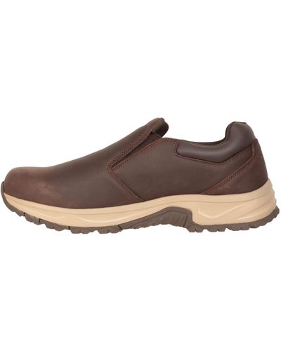 Mountain Warehouse Rydal Leather Casual Slip On Shoe Dark Brown 12 Uk