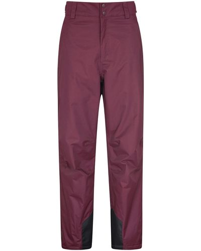 Mountain Warehouse Gravity Mens Ski Trousers - Breathable, Taped Seams, Waterproof Trousers - Ideal For Winter Sports, Skiing, - Purple