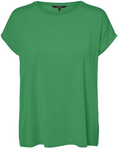 Vero Moda Vmava Plain Ss Top Gajrs Noos T-shirt - Green