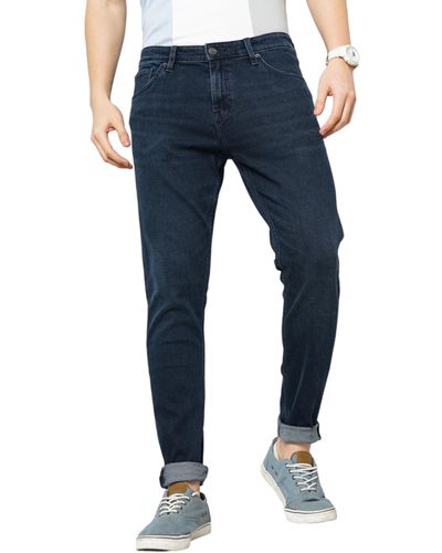 Celio* Jeans da uomo in denim in twill di cotone tinta unita skinny fit nero - Blu