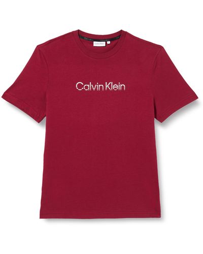 Calvin Klein Degrade Logo T-Shirt K10K112501 Camisetas de ga Corta - Rojo