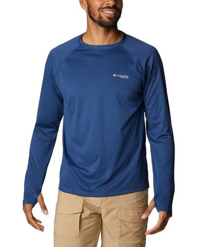 Columbia PFG Zero Rules Ice Ls Shirt Wanderhemd - Blau