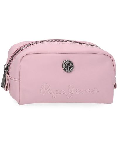 Pepe Jeans Corin Toiletry Bag Pink 17x9x6.5cm Polyester And Pu By Joumma Bags
