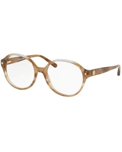 Michael Kors Mk4041f Eyeglasses 3235 Brown Floral 53-16-140 - Black