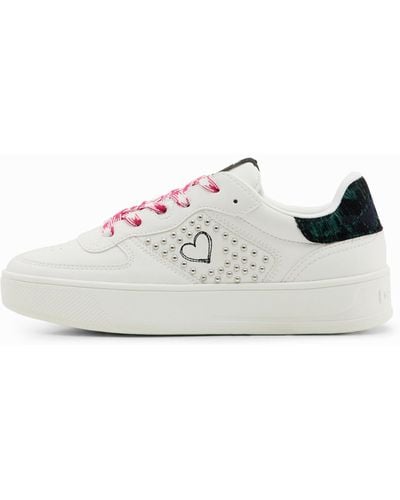 Desigual Heart Platform Sneakers - White
