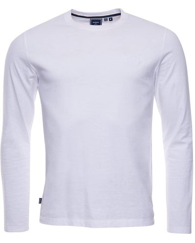 Superdry Vintage Logo EMB LS Top T-Shirt - Blanc