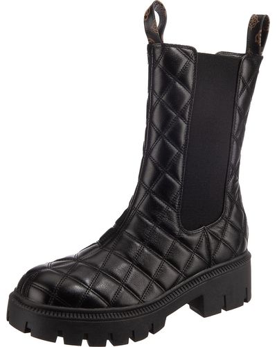 Guess Serlen s Black Leather Boots-UK 8 / EU 41 - Nero