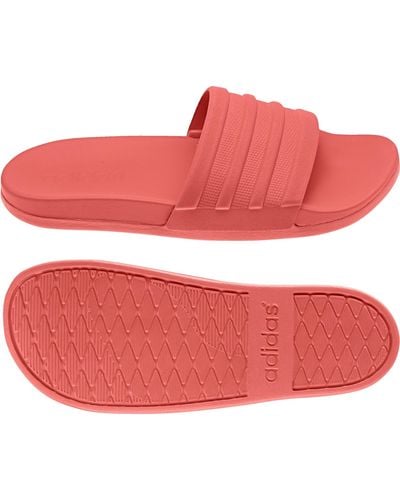adidas Adilette Cloudfoam Plus Mono Slipper Badeschuhe - Rot