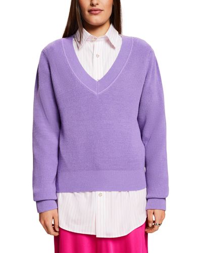 Esprit 113ee1i347 Sweater - Violet