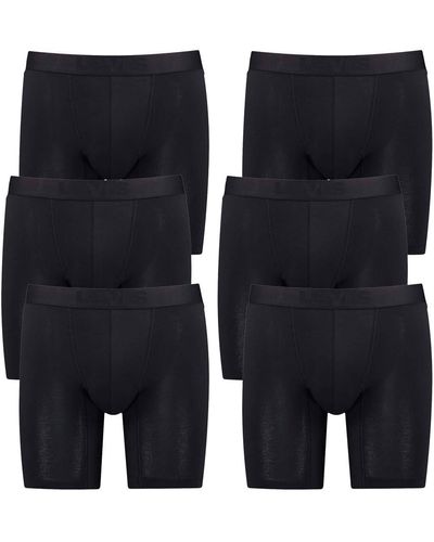 Levi's 6-Pack Levis Movement Long Boxer Shorts Underpants Pant Underwear - Noir