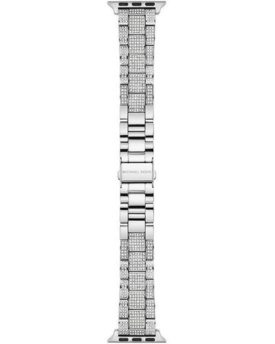 Michael Kors Band Apple Watch® 38 mm 40 mm 41 mm Pavé Edelstahl silberfarben - Mettallic