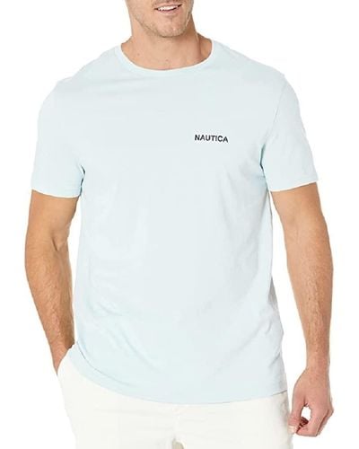 Nautica Short Sleeve Crew Neck T-Shirt - Weiß