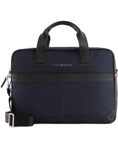 Tommy Hilfiger Th Elevated Computer Bag Space Blue - Blauw