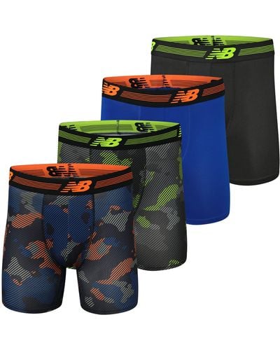 New Balance Ultra Soft Performance 6" Boxer Briefs with No Fly - Blu