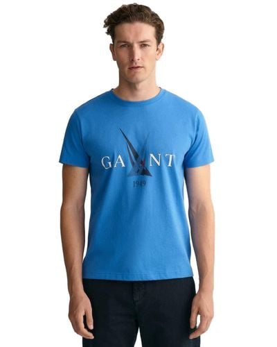 GANT SAIL Logo T-Shirt - Blau