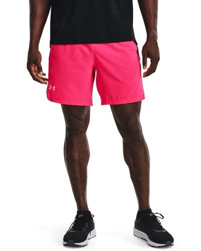 Under Armour Launch Stretch Woven 7-inch Shorts - Pink