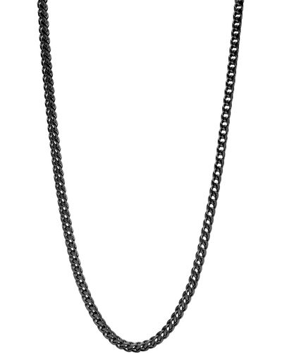 Fossil Black Chain Necklace - Metallic