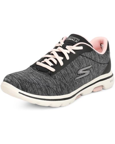 Skechers Go Walk 5-True Sneaker Black/Black 10 Wide - Schwarz