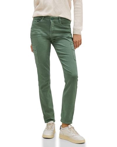 Street One Grüne Cargo Casual Fit Jeans