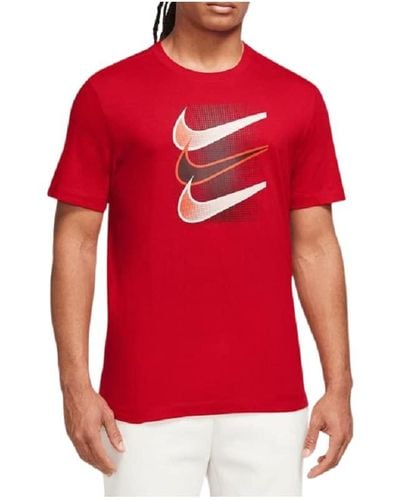 Nike NSW Tee 12MO Swoosh T-shirt à manches courtes pour homme - Rouge