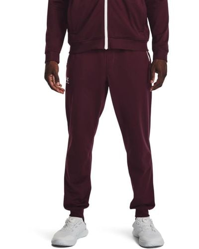 Under Armour S Sport Tricot Jogging Trousers Maroon S - Purple