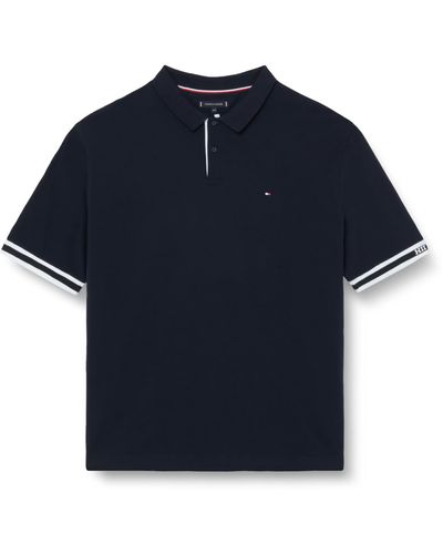 Tommy Hilfiger Monotype Manchet Slim Fit Polo S/s - Blauw