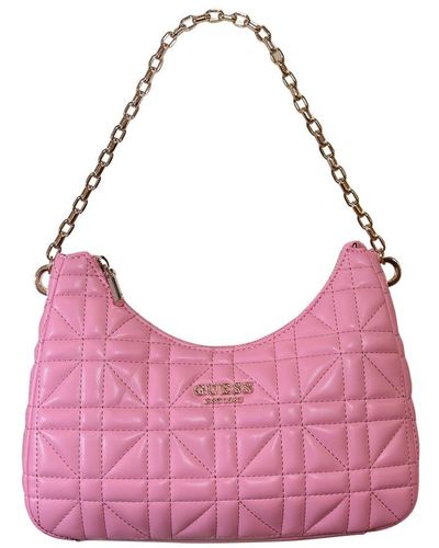Guess Assia Top Zip Shoulder Bag - Pink