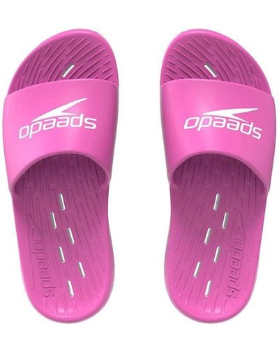 Speedo Pool Sliders | Beach Footwear Slides - Pink