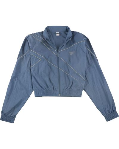 Reebok Classics Full Zip Cropped Track Jacket - Blue