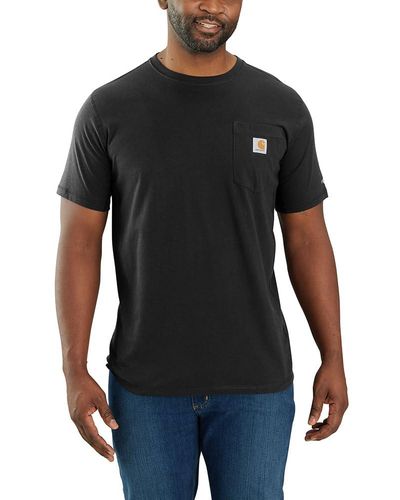 Carhartt Force Relaxed Fit Midweight Short-sleeve Pocket T-shirt - Black
