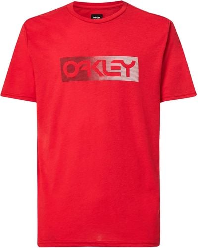 Oakley Womens Gradient Lines B1b Rc Tee T Shirt - Red