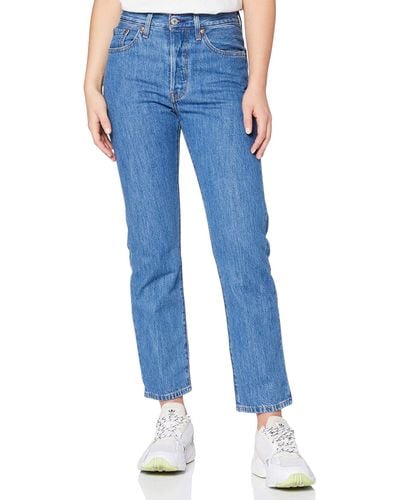 Levi's 501 Crop Jeans - Blauw