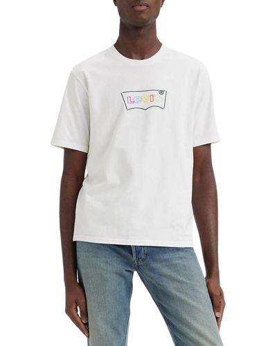 Levi's Ss Relaxed Fit Tee T-Shirt,Batwing Logo White+,L - Weiß