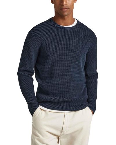 Pepe Jeans Dean Crew Neck Pullover Sweater - Blau