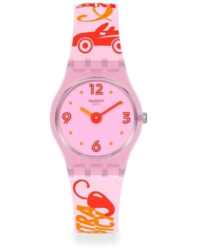 Swatch LP164 Armbanduhr Pink Klar Klar - Rot