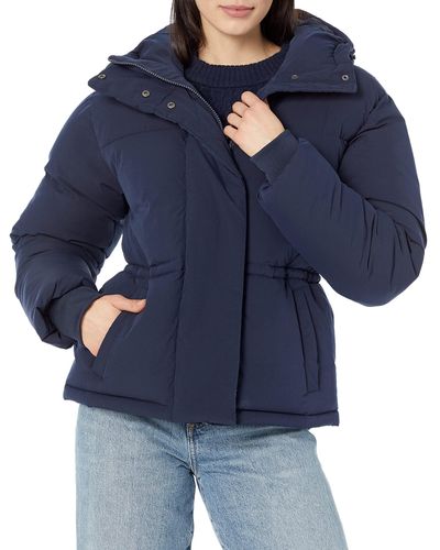 Amazon Essentials Short Waisted Puffer Jacket - Blue
