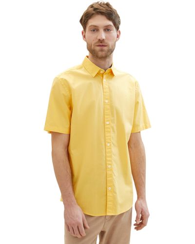 Tom Tailor Regular Fit Basic Hemd - Gelb