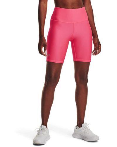 Under Armour Heatgear Bike Shorts, - Pink