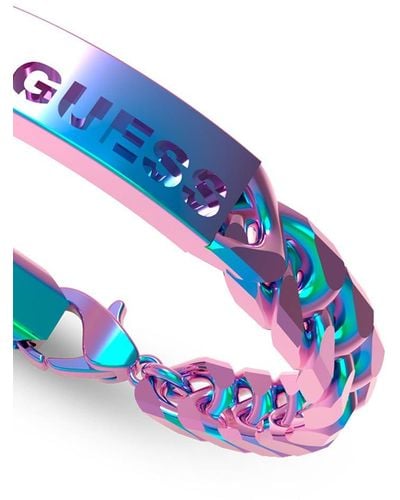 Guess Bracelet Juxb03004jwirxs X Logo Unisex - Blue