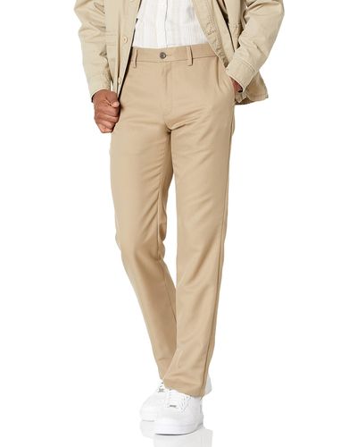 Amazon Essentials Pantalón de Vestir sin Pinzas y Ajuste Entallado Hombre - Neutro